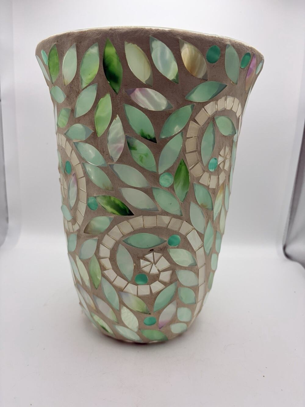 Large PARTYLITE VINE MOSAIC HURRICANE CANDLE HOLDER Never Used